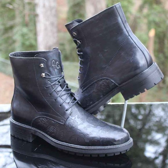 Robert Graham Abstraction Leather Boots Size 10.5 main image 4